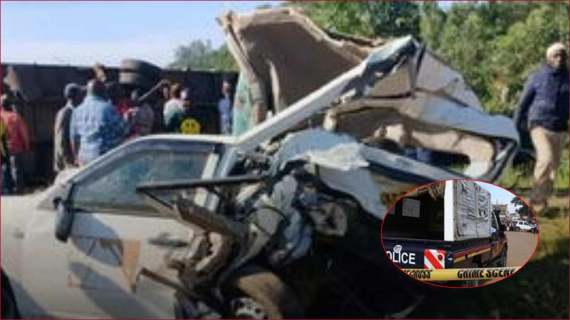 Five people were killed in a Sunday road crash on the Eldoret-Malaba Highway.